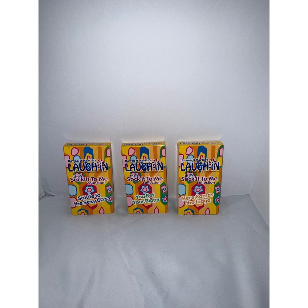 Rowan & Martins Laugh-In The Sock-It-To-Me Collection 3 VHS Set 60s Comedy Rhino
